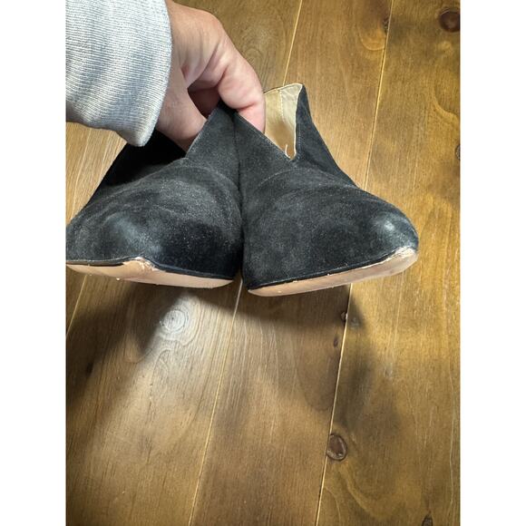 Boden Roseberry Heeled Bootie Black Suede V Opening Step In Women's Size US 11 - Picture 4 of 9